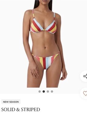 Solid & striped bathing suit bottom, size  S